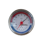1/2 BSP Thermo Manometer 0-6bar 1/4&quot; 100MM เครื่องวัดความดันอุณหภูมิ