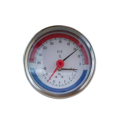 1/2 BSP Thermo Manometer 0-6bar 1/4" 100MM เครื่องวัดความดันอุณหภูมิ